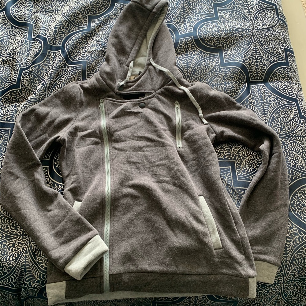 Grey Zip Up Hoodie